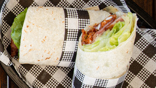 Ceasar Schnitzel Wrap